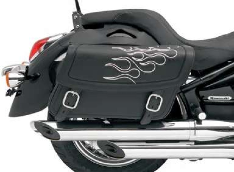 Soft Saddlebags * | Saddlemen Highwayman Tattoo Silver Stitch Jumbo Throwover Saddlebags