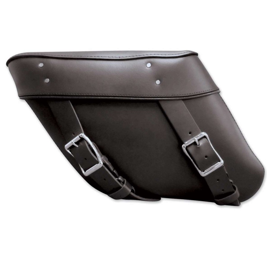 Soft Saddlebags * | Leatherworks Inc. Leatherworks, Inc. Large Wide Angle Economy Bolt-On Saddlebag