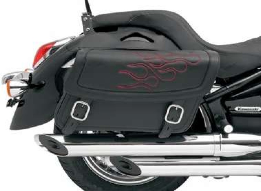 Soft Saddlebags * | Saddlemen Highwayman Tattoo Dark Red Stitch Jumbo Throwover Saddlebags