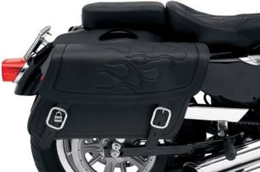 Soft Saddlebags * | Saddlemen Highwayman Tattoo Black Stitch Jumbo Throwover Saddlebags