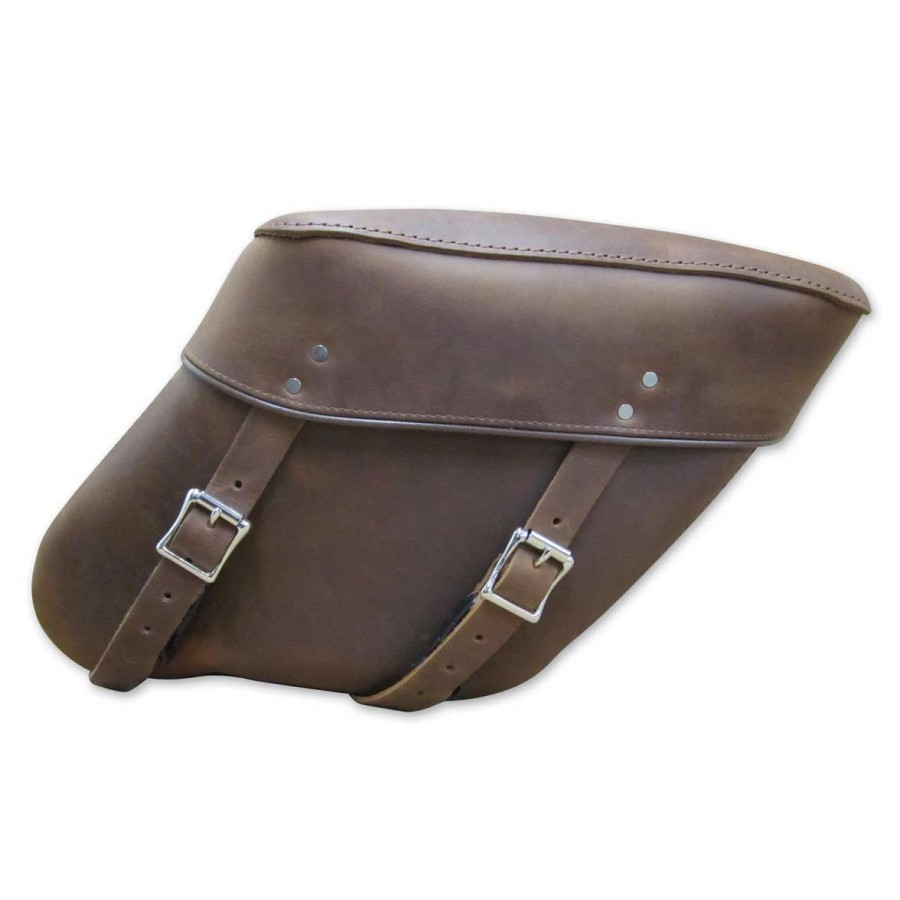 Soft Saddlebags * | Leatherworks Inc. Leatherworks, Inc. Wide Angle Distressed Brown Economy Throwover Saddlebag