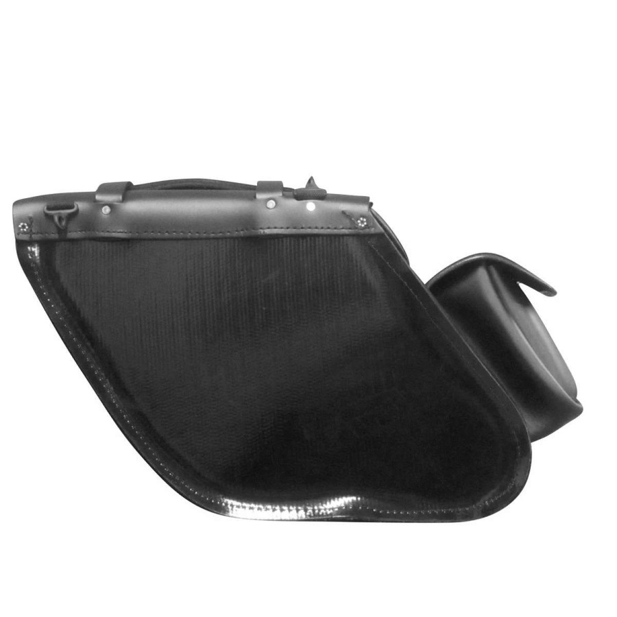 Soft Saddlebags * | Leatherworks Inc. Leatherworks, Inc. Wide Angle Box Top Saddlebags With Rear Pockets