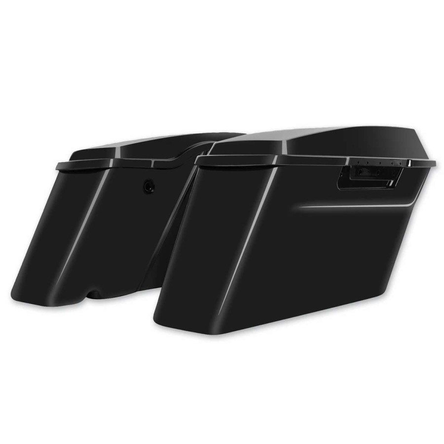 Hard Saddlebags * | Hogworkz Vivid Black Oem Replacement Saddlebags With Lids