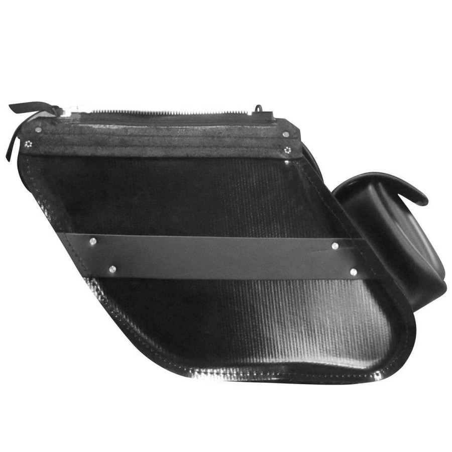 Soft Saddlebags * | Leatherworks Inc. Leatherworks, Inc. Wide Angle Box Top Studded Saddlebags With Rear Pockets