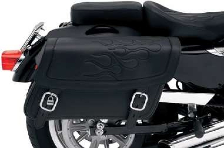 Soft Saddlebags * | Saddlemen Highwayman Tattoo Black Stitch Large Throwover Saddlebags