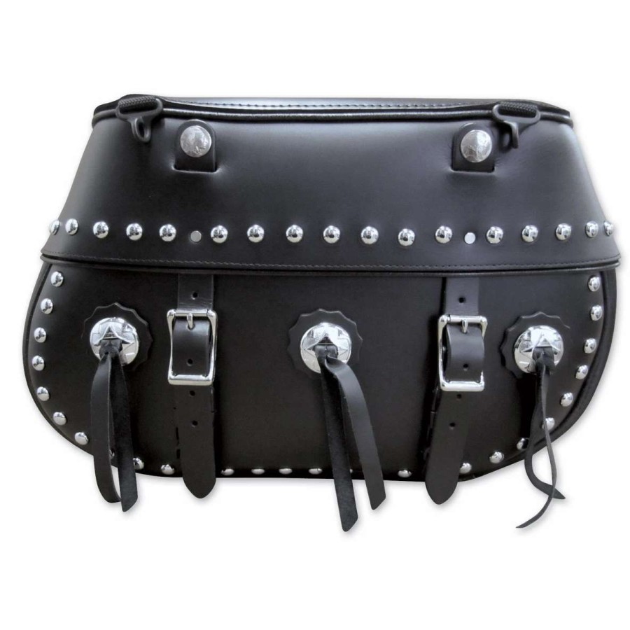 Soft Saddlebags * | Leatherworks Inc. Leatherworks, Inc. Classic Studded Saddlebags