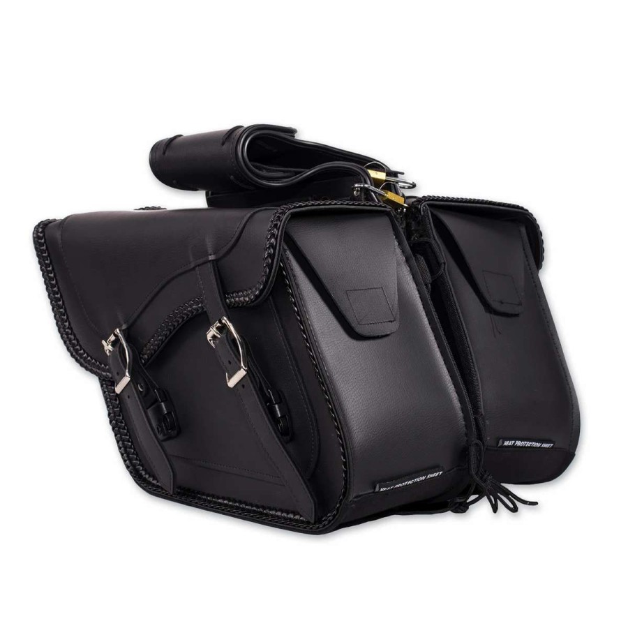 Soft Saddlebags * | Dream Apparel Saddlebag & Accessory Plain Throwover Zip-Off Saddlebags