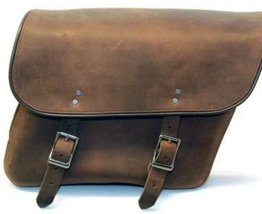 Soft Saddlebags * | Leatherworks Inc. Leatherworks, Inc. Distressed Brown Economy Bolt-On Saddlebags