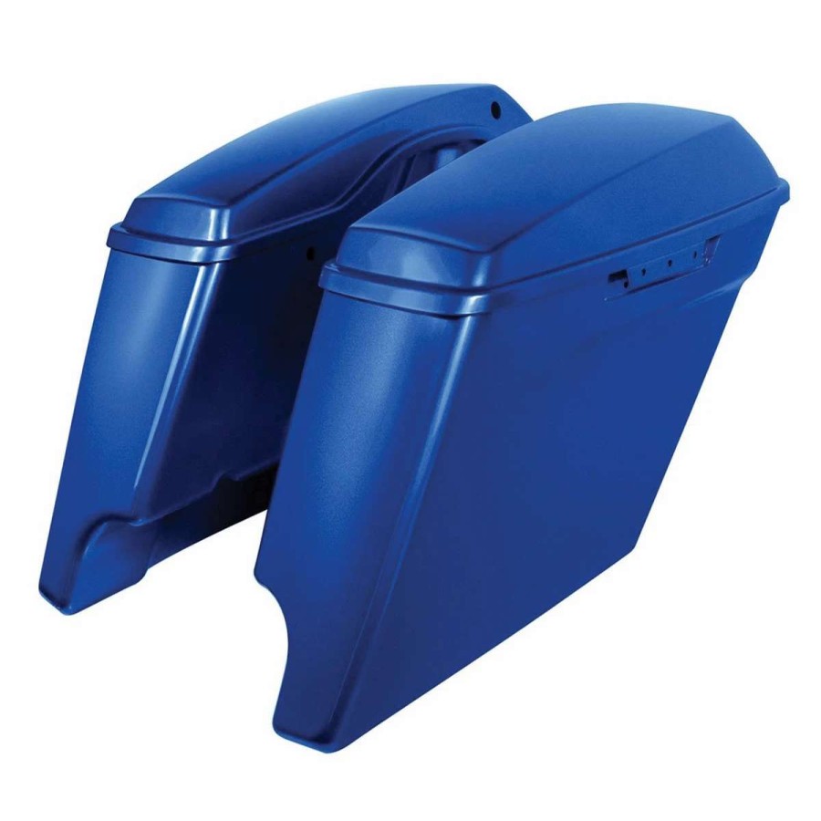 Hard Saddlebags * | Hogworkz 4 Superior Blue Stretched Saddlebag