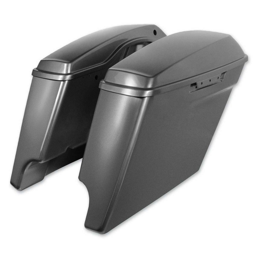 Hard Saddlebags * | Hogworkz Charcoal Pearl 4 Extended Saddlebags