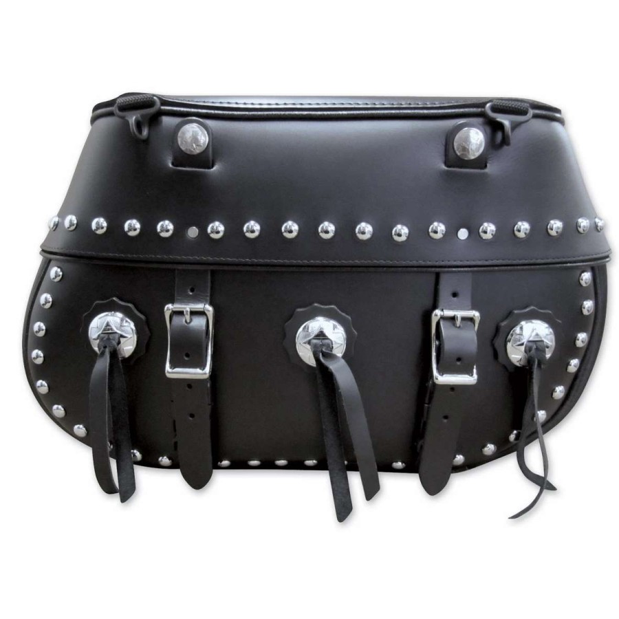 Soft Saddlebags * | Leatherworks Inc. Leatherworks, Inc. Classic Studded Saddlebags