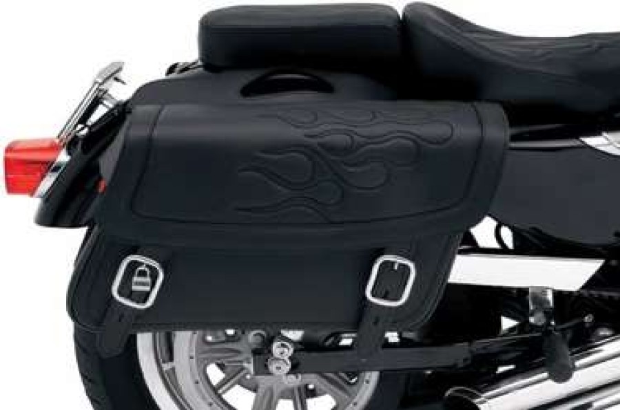 Soft Saddlebags * | Saddlemen Highwayman Tattoo Black Stitch Medium Throwover Saddlebags