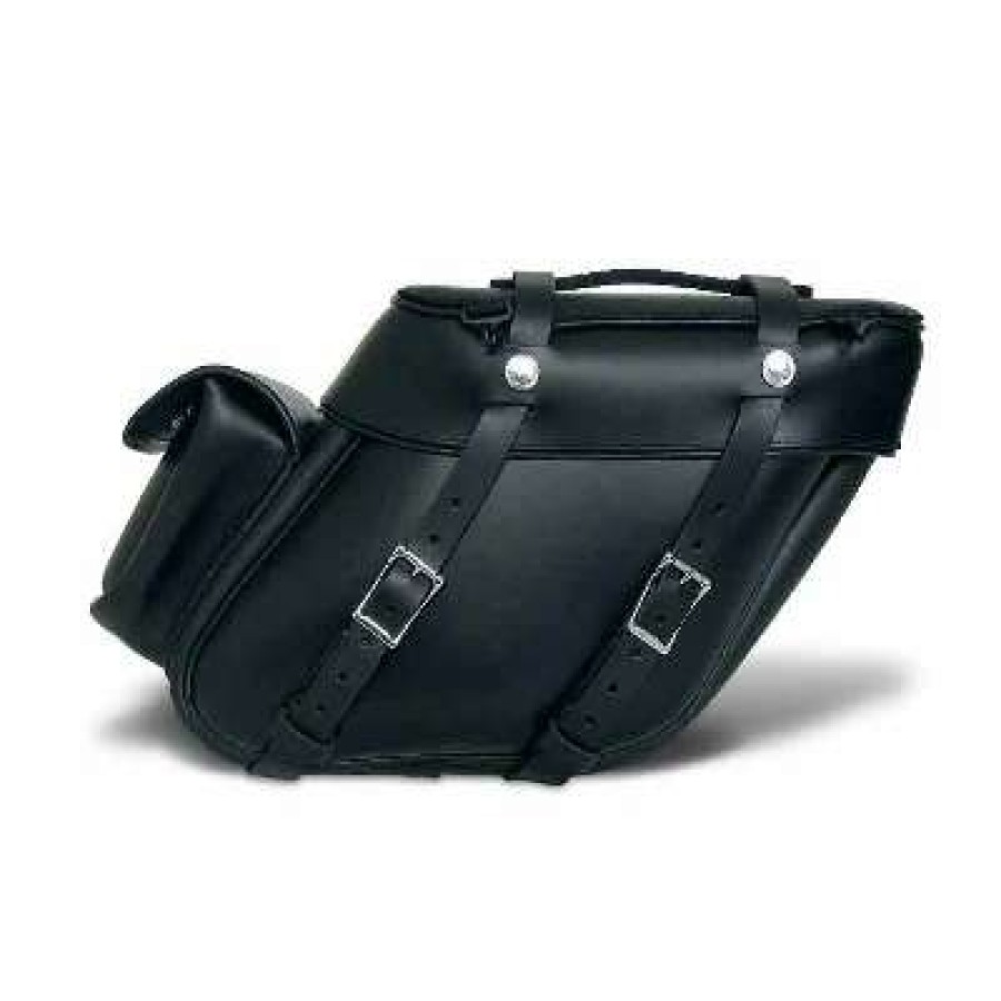 Soft Saddlebags * | Leatherworks Inc. Leatherworks, Inc. Wide Angle Box Top Saddlebags With Rear Pockets