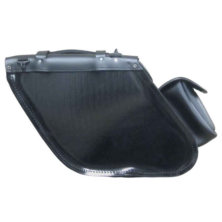 Soft Saddlebags * | Leatherworks Inc. Leatherworks, Inc. Wide Angle Box Top Saddlebags With Rear Pockets