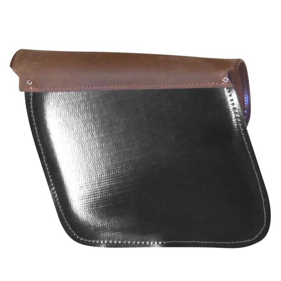 Soft Saddlebags * | Leatherworks Inc. Leatherworks, Inc. Distressed Brown Economy Bolt-On Saddlebags With Fringe