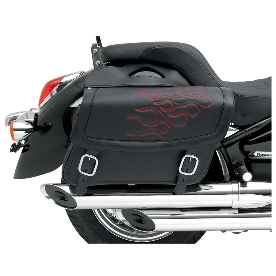 Soft Saddlebags * | Saddlemen Highwayman Tattoo Red Stitch Medium Throwover Saddlebags