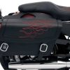 Soft Saddlebags * | Saddlemen Highwayman Tattoo Red Stitch Large Throwover Saddlebags