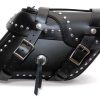 Soft Saddlebags * | Leatherworks Inc. Leatherworks, Inc. Angle Split Lid Studded Saddlebags