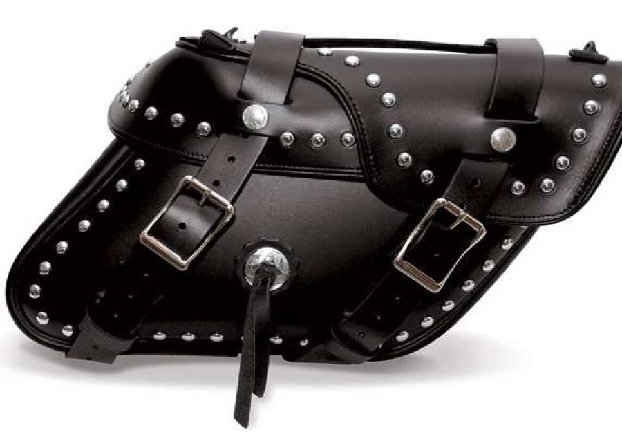 Soft Saddlebags * | Leatherworks Inc. Leatherworks, Inc. Angle Split Lid Box Studded Saddlebags