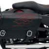 Soft Saddlebags * | Saddlemen Highwayman Tattoo Red Stitch Jumbo Throwover Saddlebags