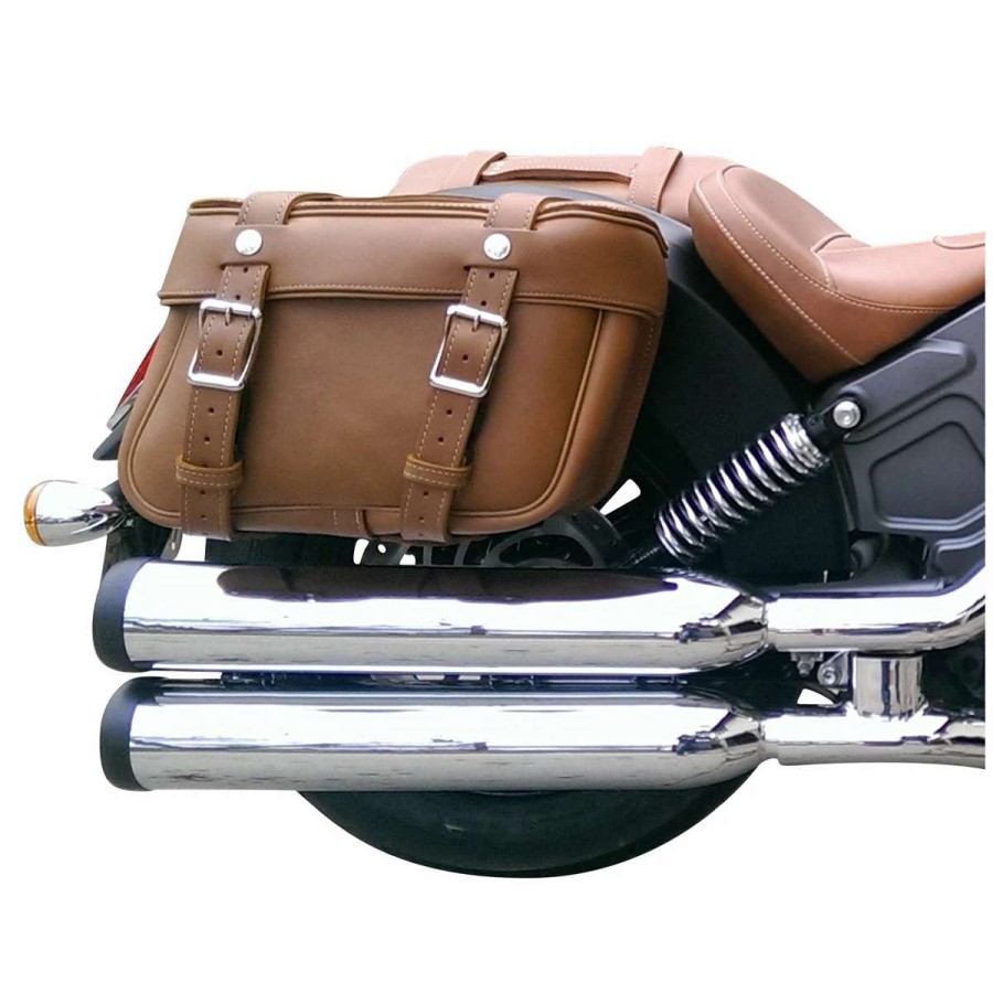 Soft Saddlebags * | Leatherworks Inc. Leatherworks, Inc. Indian Brown Bolt-On Saddlebags