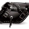 Soft Saddlebags * | Leatherworks Inc. Leatherworks, Inc. Angle Split Lid Studded Saddlebags